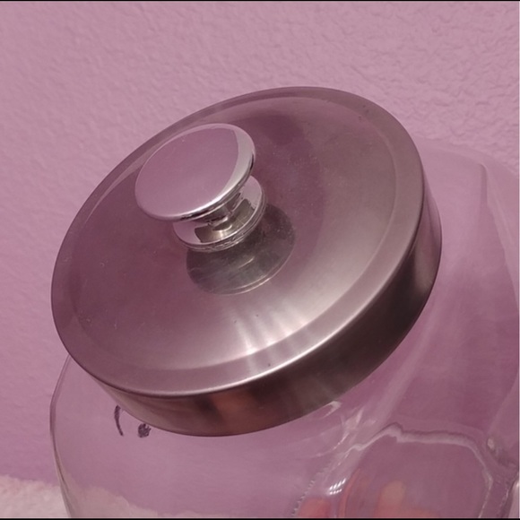 "Candy" Clear Glass Penny Jar with Metal Lid - Picture 3 of 6